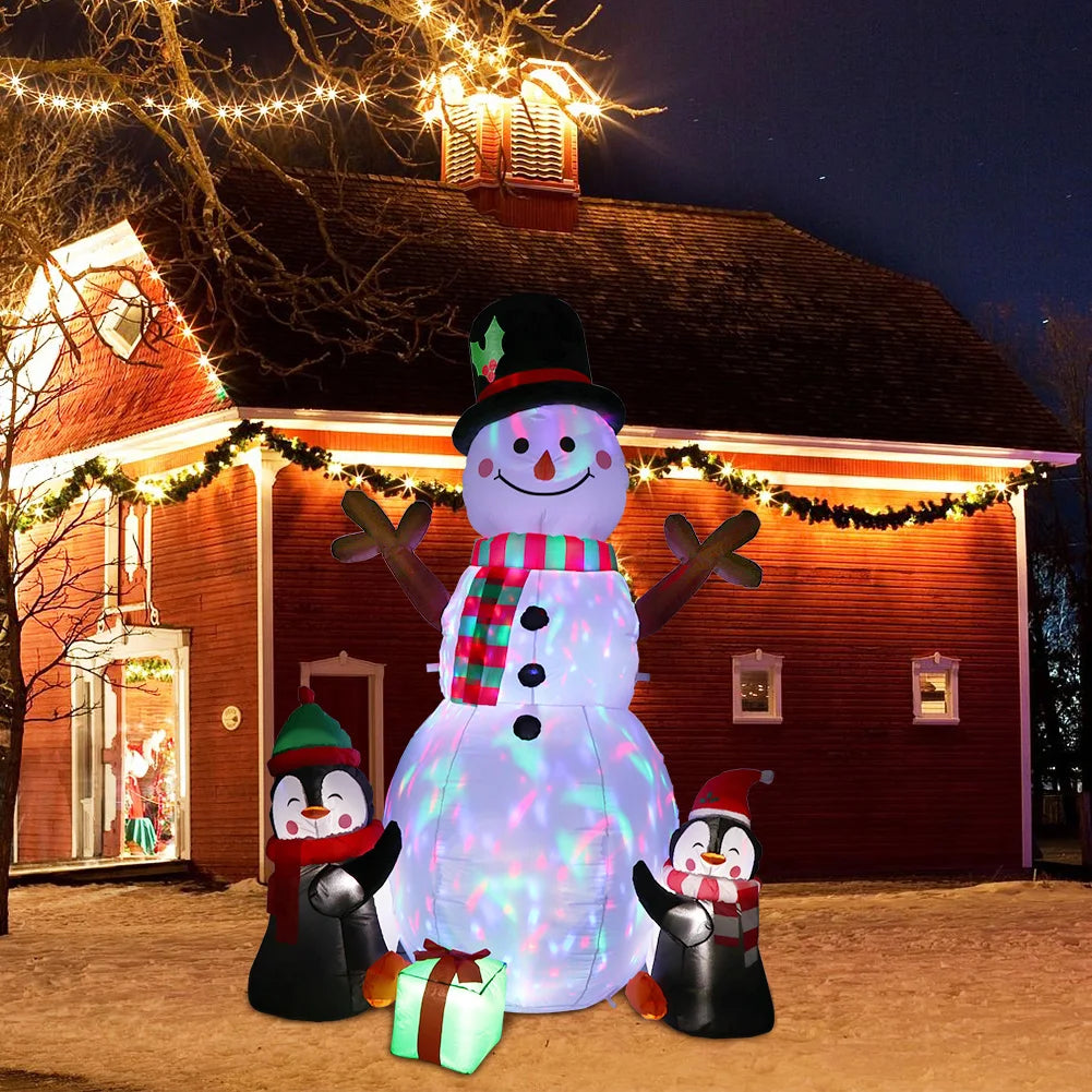 Décoration Gonflable 1,8 m Bonhomme de Neige
