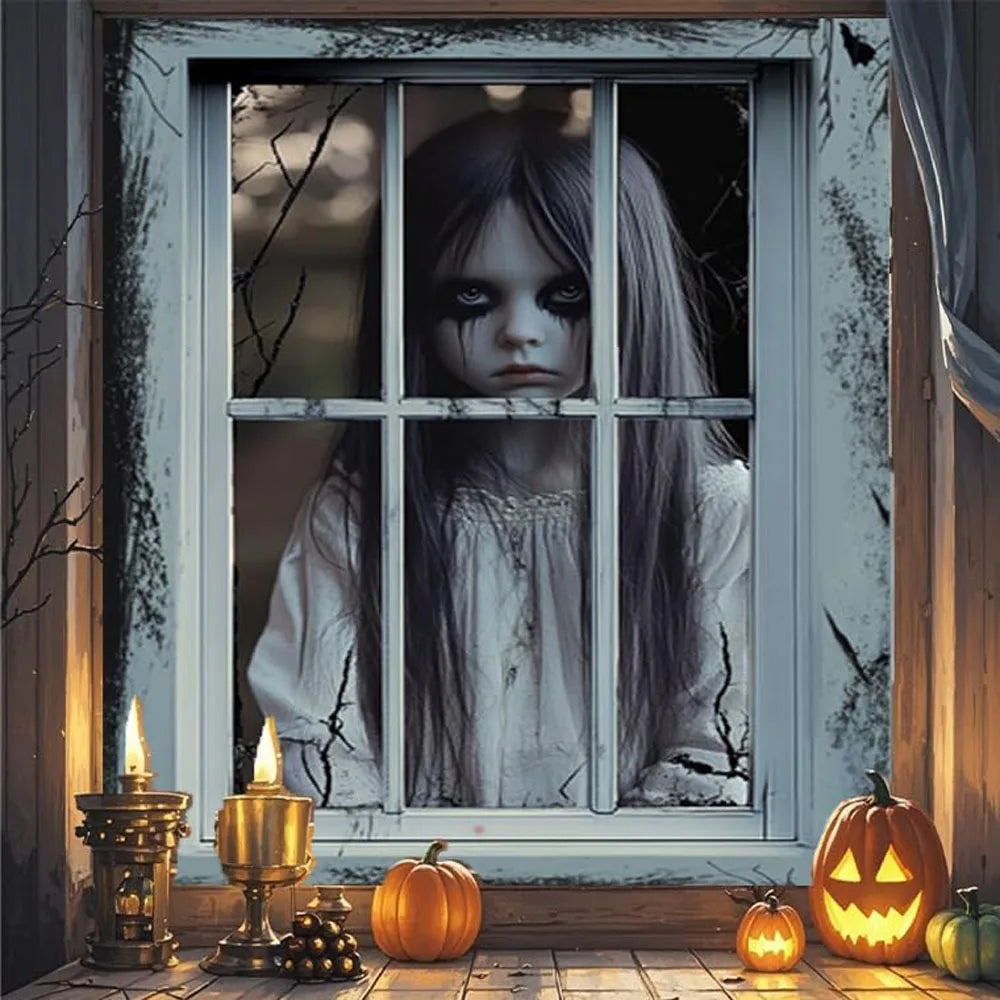 Lot de 2 Stickers Fenêtre Halloween