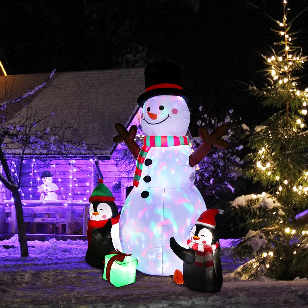Décoration Gonflable 1,8 m Bonhomme de Neige