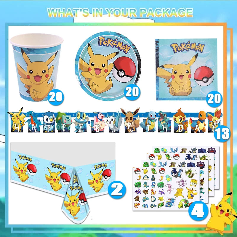 Pokémon Kit Vaisselle - 3 Styles au Choix