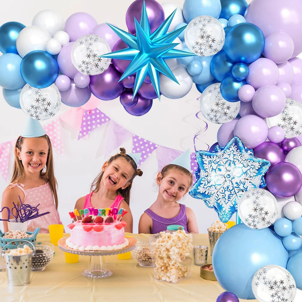 Arche de Ballons Reine des Neiges