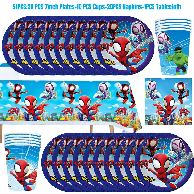 Disney Spidey Kit Vaisselle + décorations
