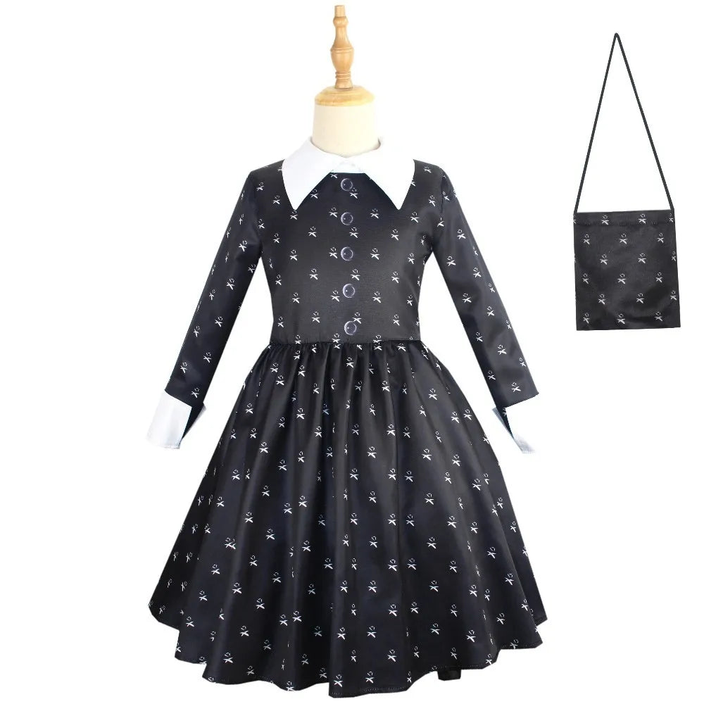 Robe Mercredi Addams Enfant et Adulte