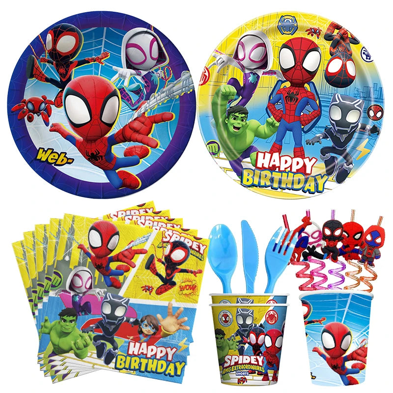 Disney Spidey Kit Vaisselle + décorations