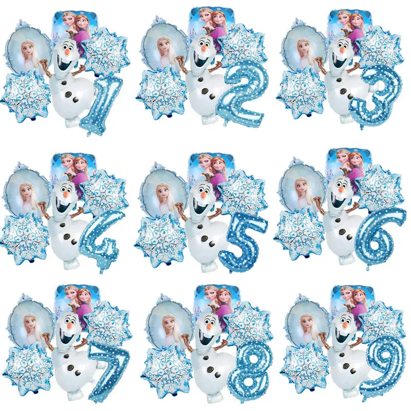 Kit Ballons Reine des Neiges avec Âge