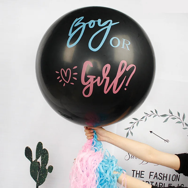 Ballon noir géant Baby Shower