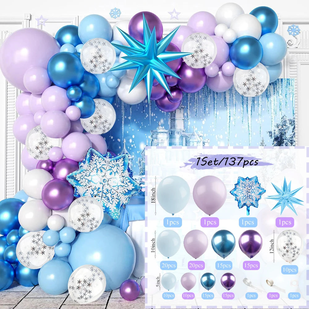 Arche de Ballons Reine des Neiges