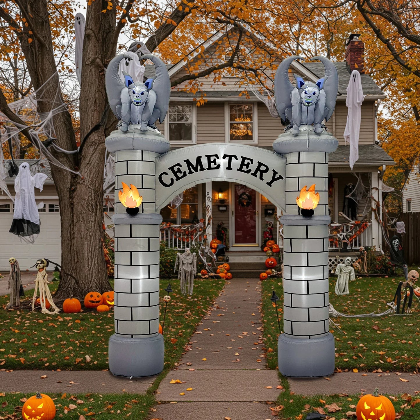 Arche de Cimetière Gonflable Halloween 3 m