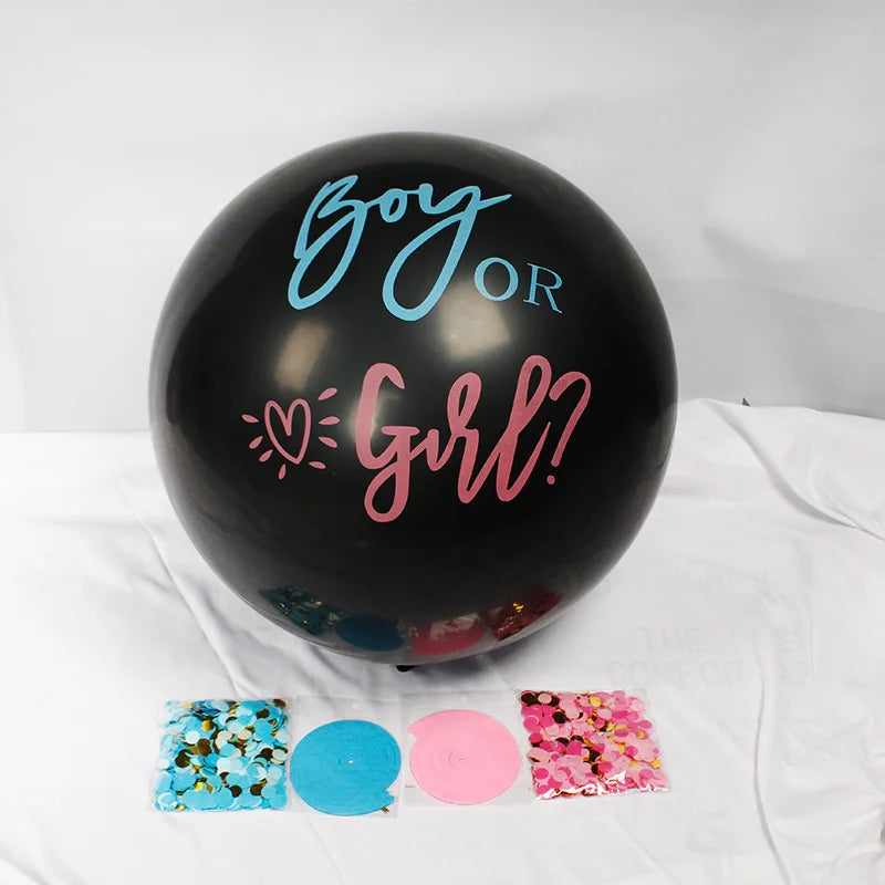 Ballon noir géant Baby Shower
