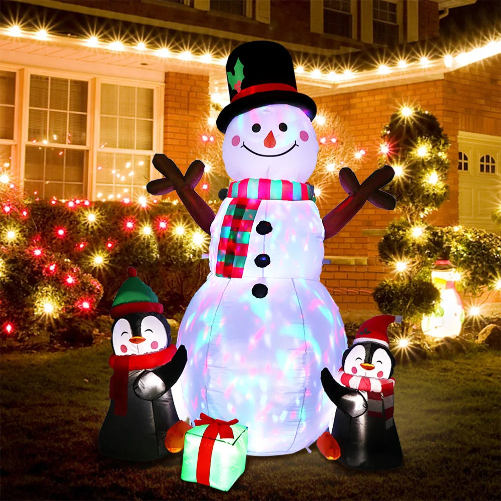 Décoration Gonflable 1,8 m Bonhomme de Neige