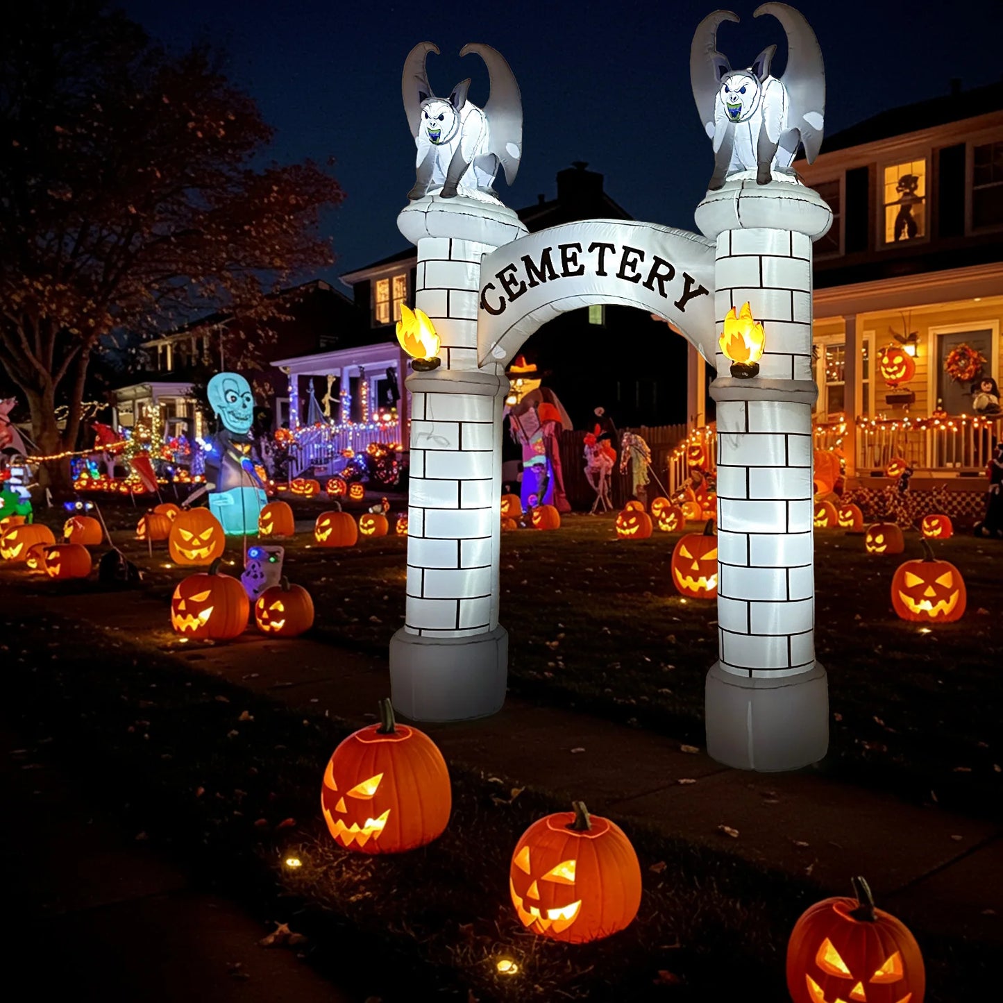 Arche de Cimetière Gonflable Halloween 3 m
