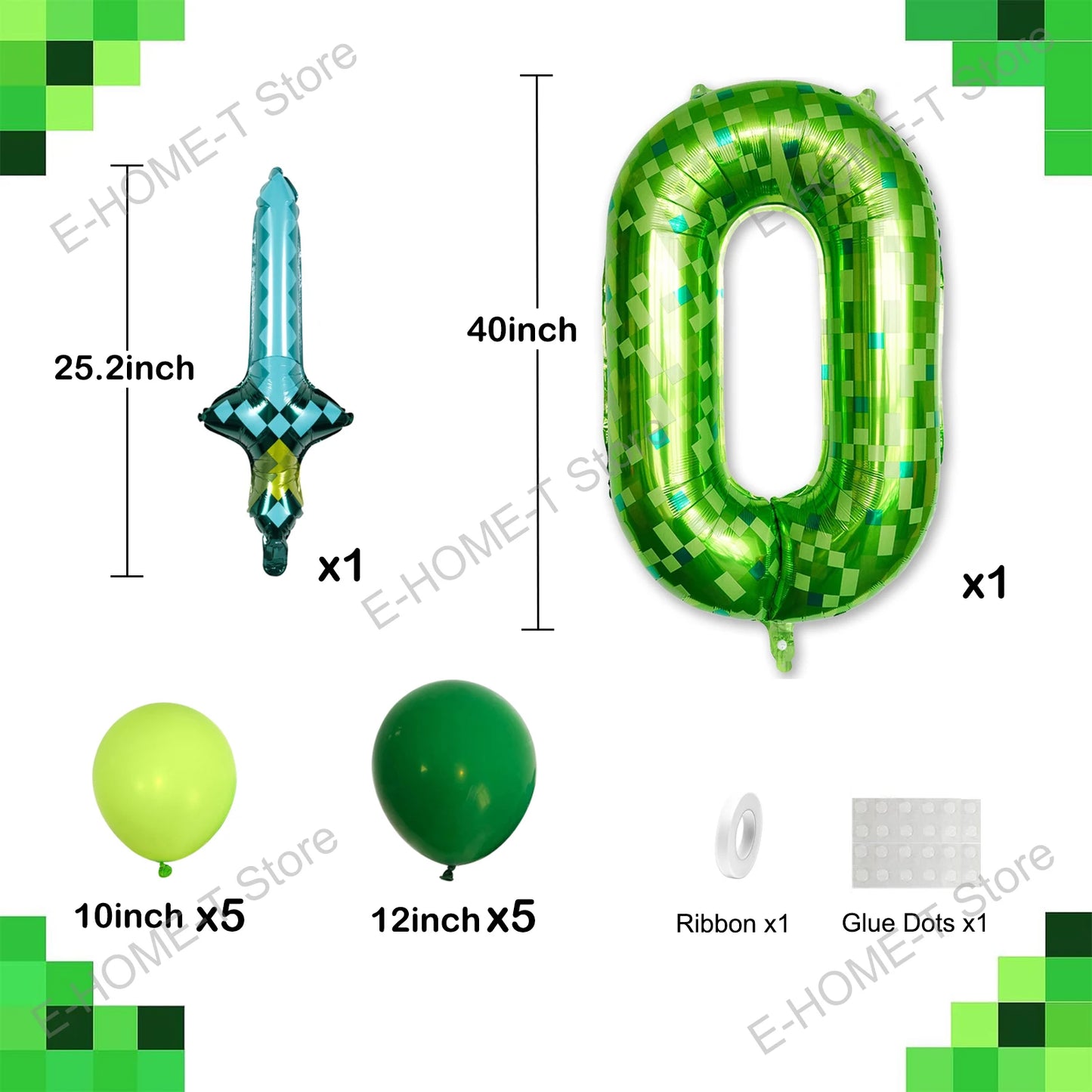 Kit Ballons Minecraft avec Âge