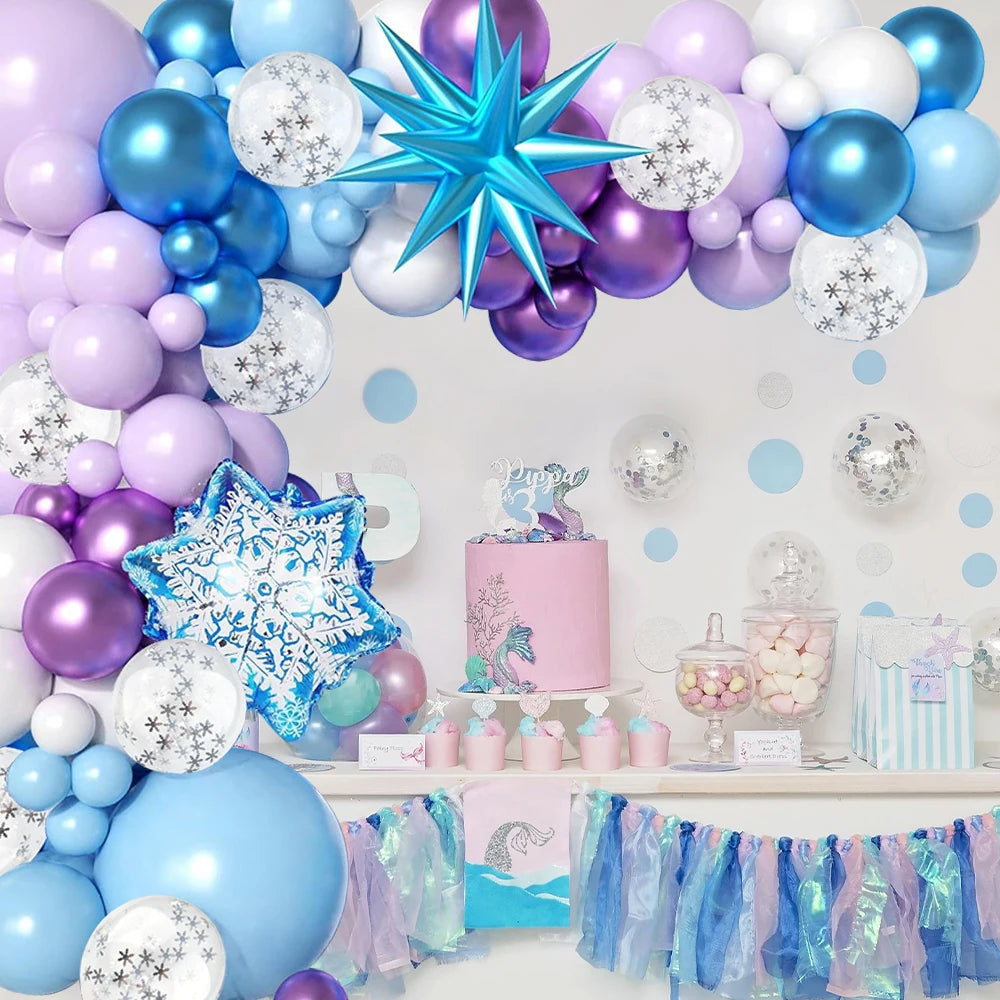 Arche de Ballons Reine des Neiges