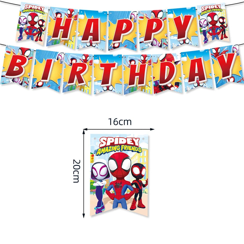 Disney Spidey Kit Vaisselle + décorations