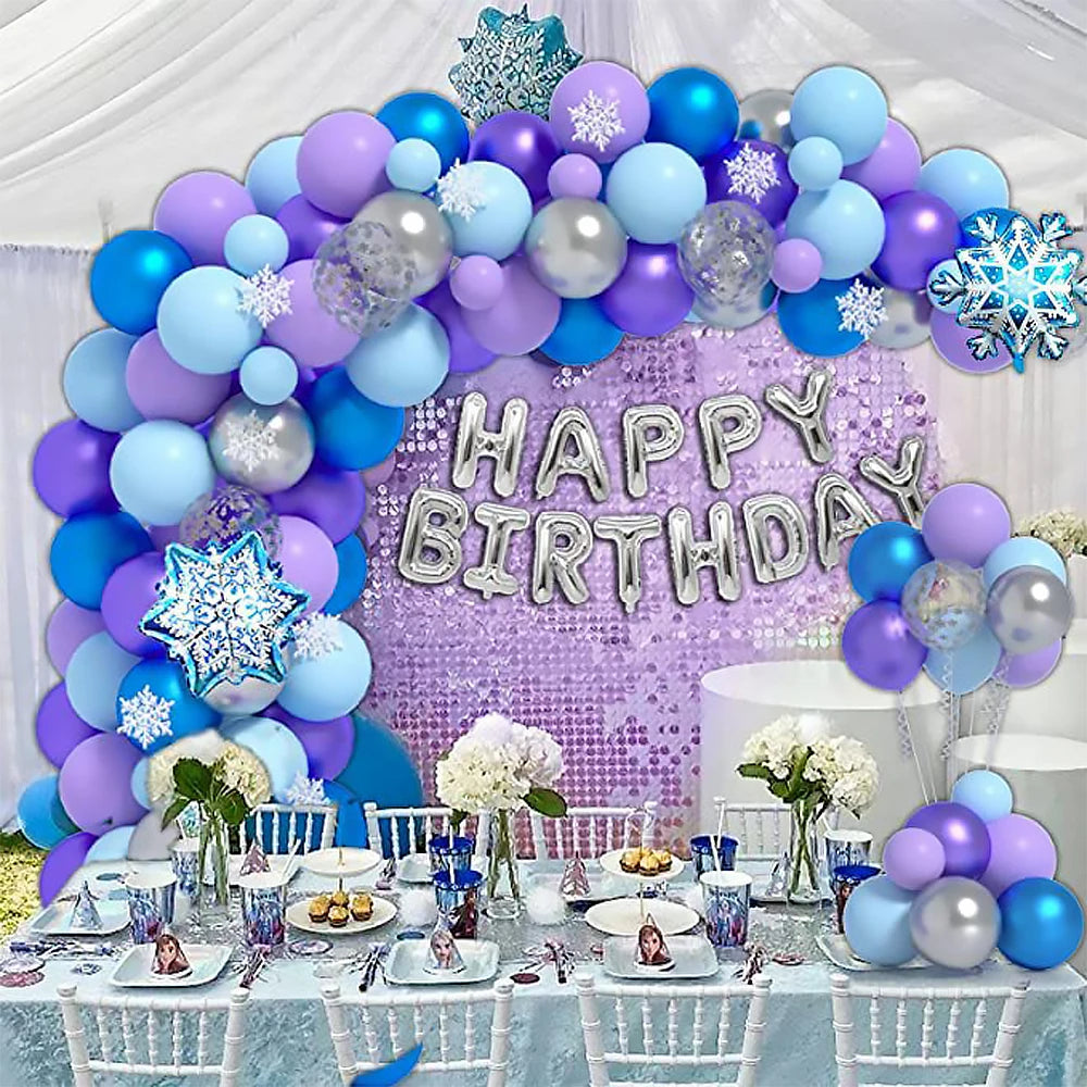 Arche de Ballons Reine des Neiges