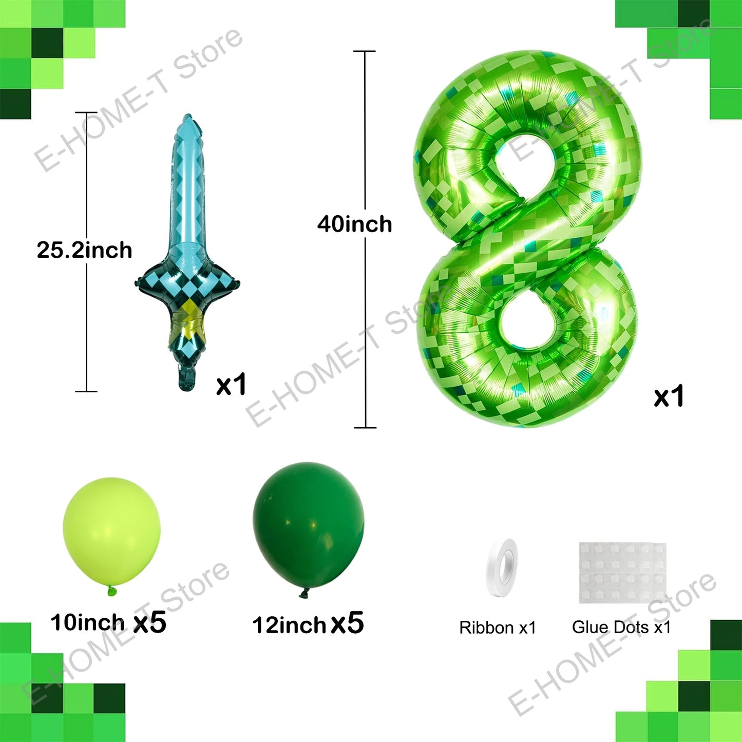 Kit Ballons Minecraft avec Âge