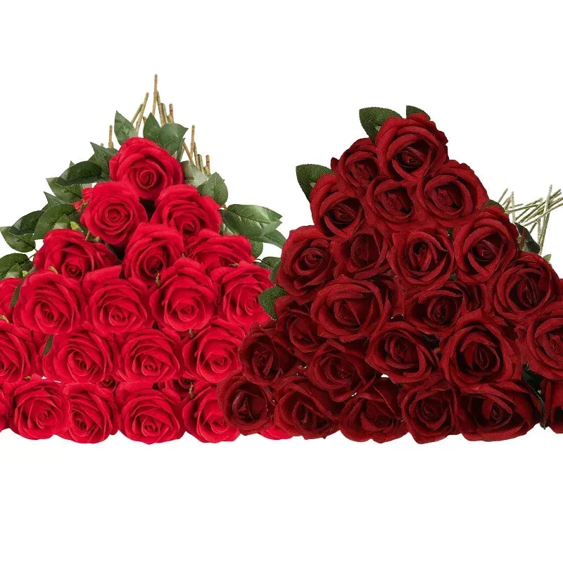 50 Roses Artificielles en Velours – Cadeau Saint-Valentin