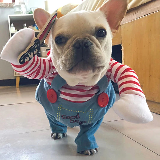 Déguisement Chucky Halloween pour chiens et chats