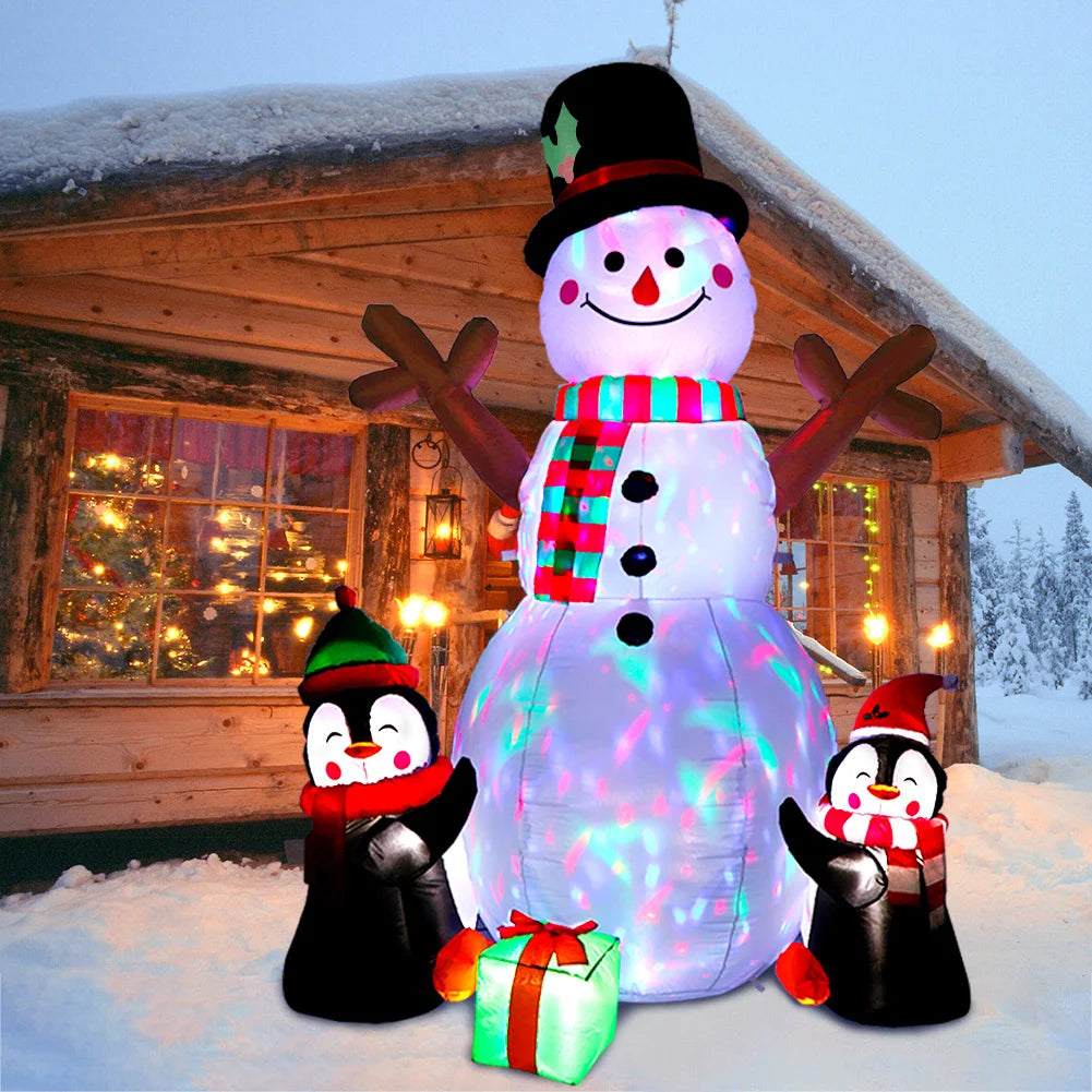 Décoration Gonflable 1,8 m Bonhomme de Neige