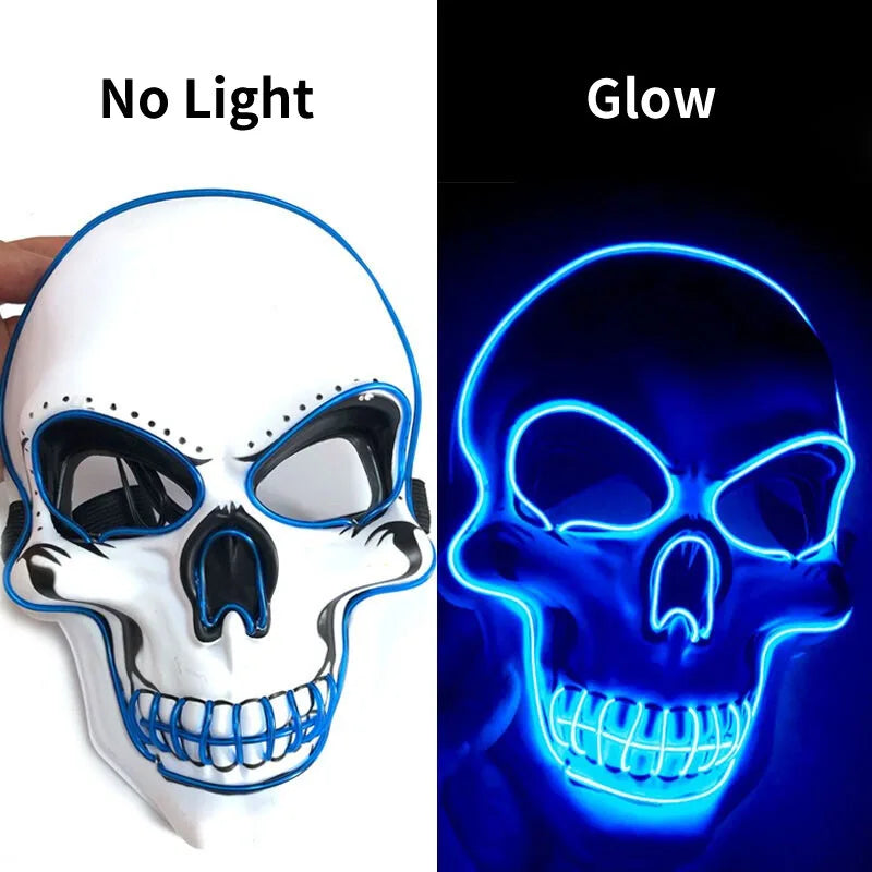Masque Crâne Lumineux LED