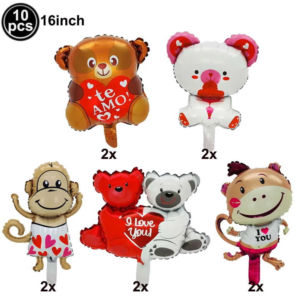 Décoration de Fête Saint-Valentin – Rideau Franges & Ballon Love