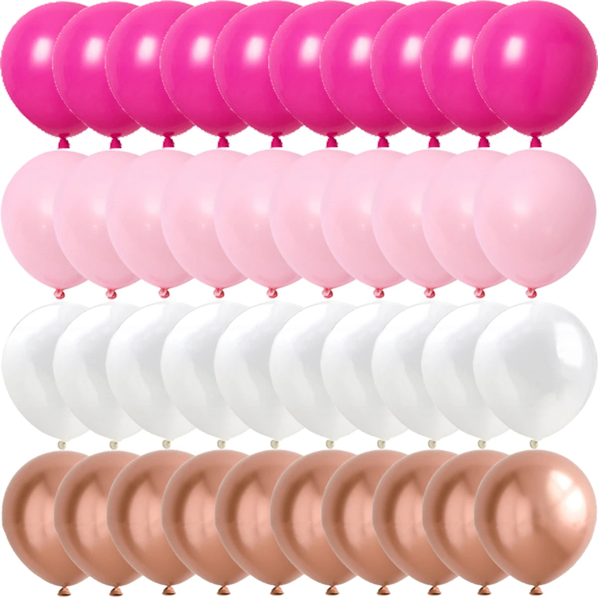 Ballons à Confettis Rose & Rose Métallisé – Décoration de Fête