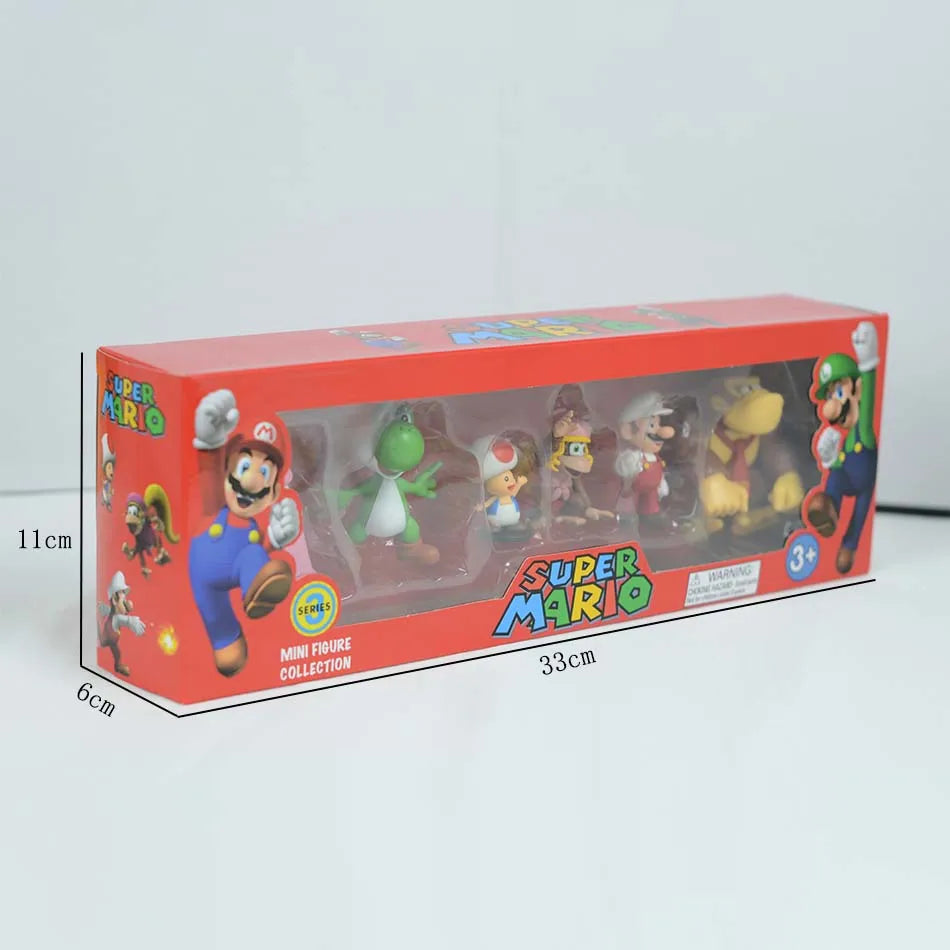 Lot de 6 Figurines Super Mario