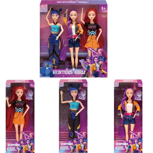 Figurines K-Pop Demon Hunter – Poupées Rumi, Zoey & Mira Articulées