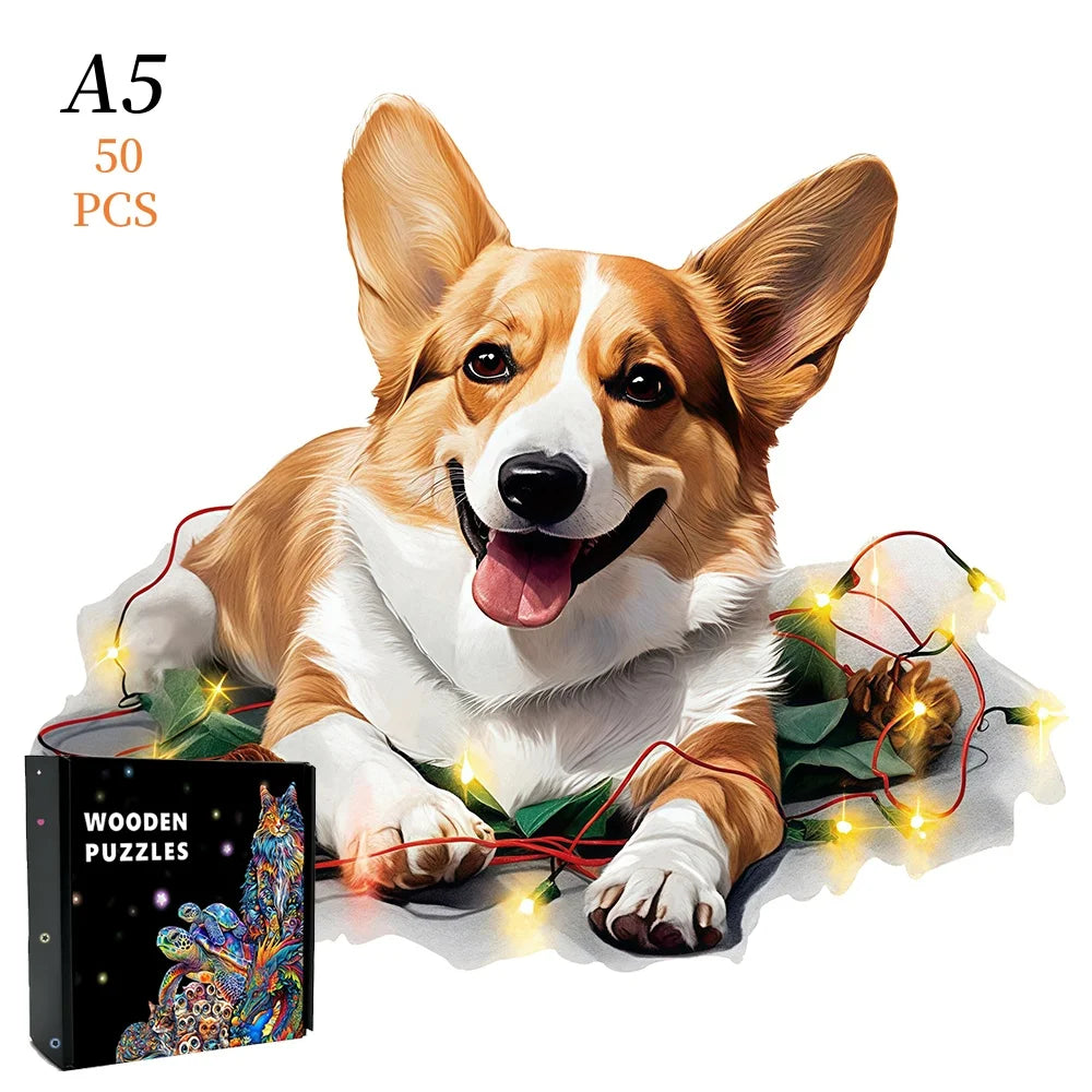 Puzzle en Bois Chien Irrégulier