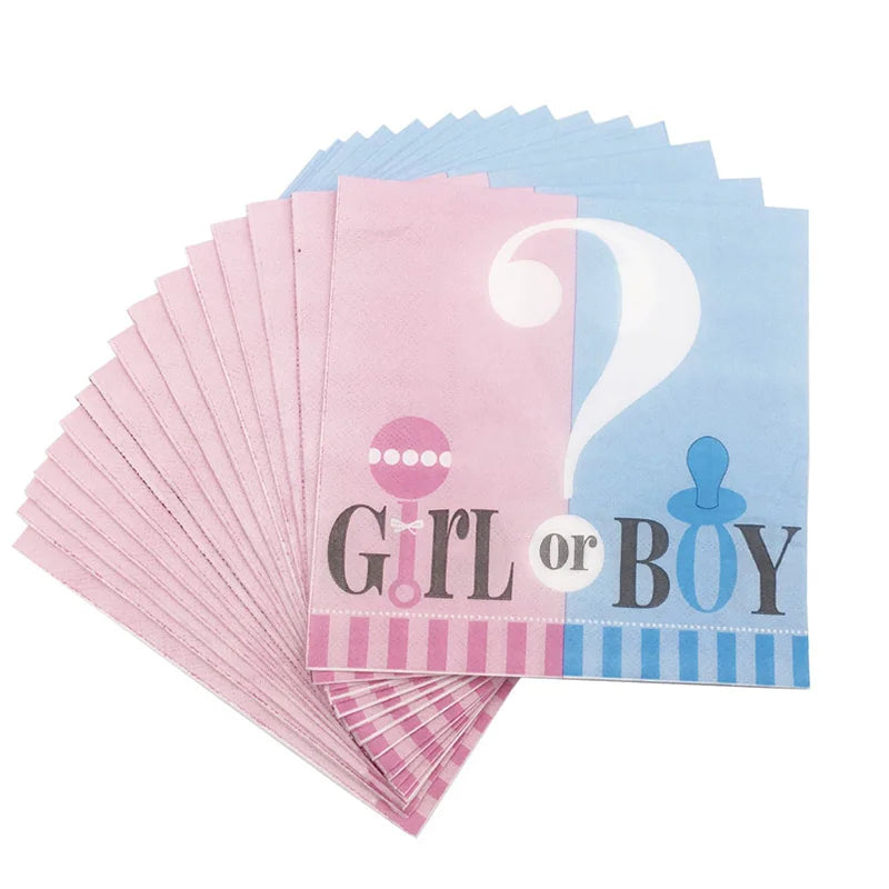 Kit vaisselle jetable – Baby Shower fille ou garçon