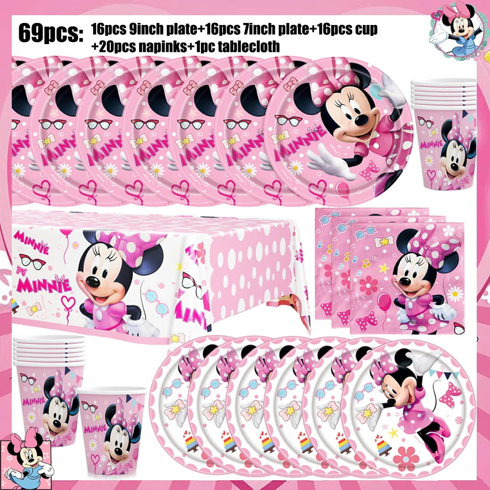 Disney Minnie Kit Vaisselle + décorations