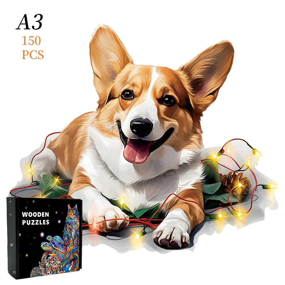 Puzzle en Bois Chien Irrégulier