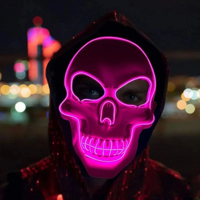 Masque Crâne Lumineux LED