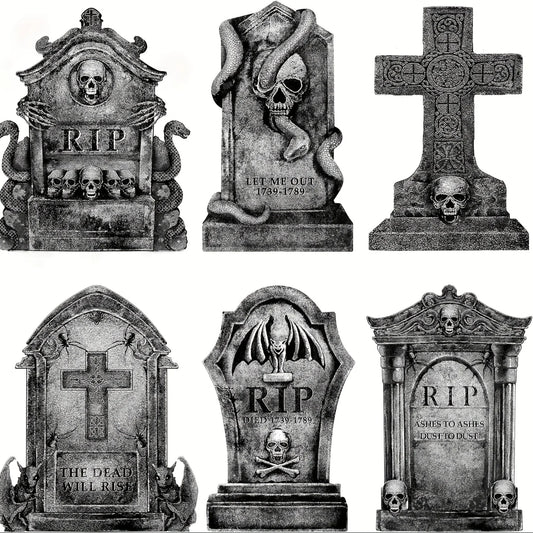 Lot de 6 Pierres Tombales d’Halloween
