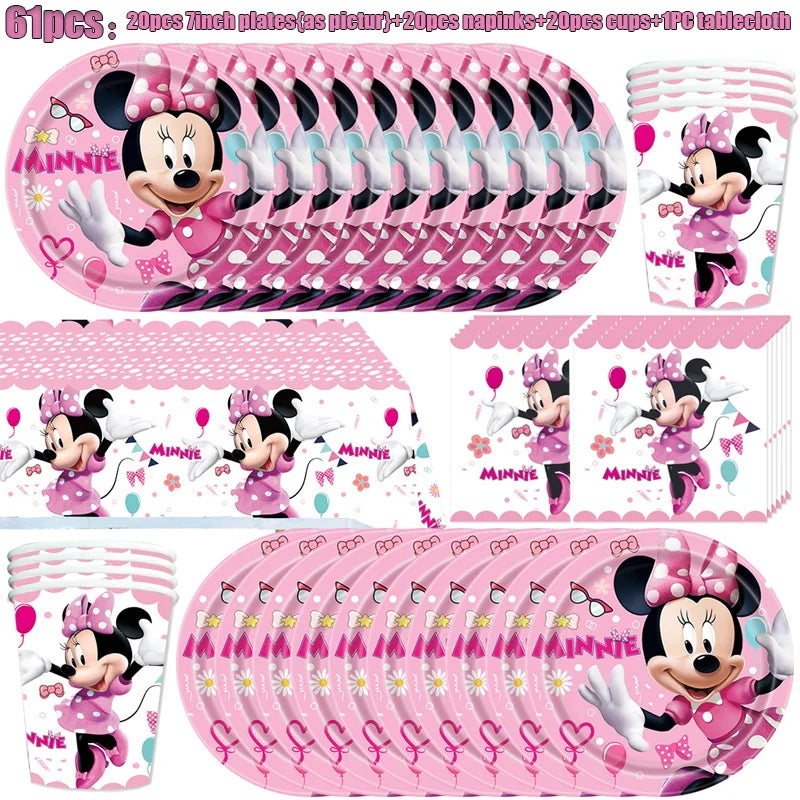 Disney Minnie Kit Vaisselle + décorations