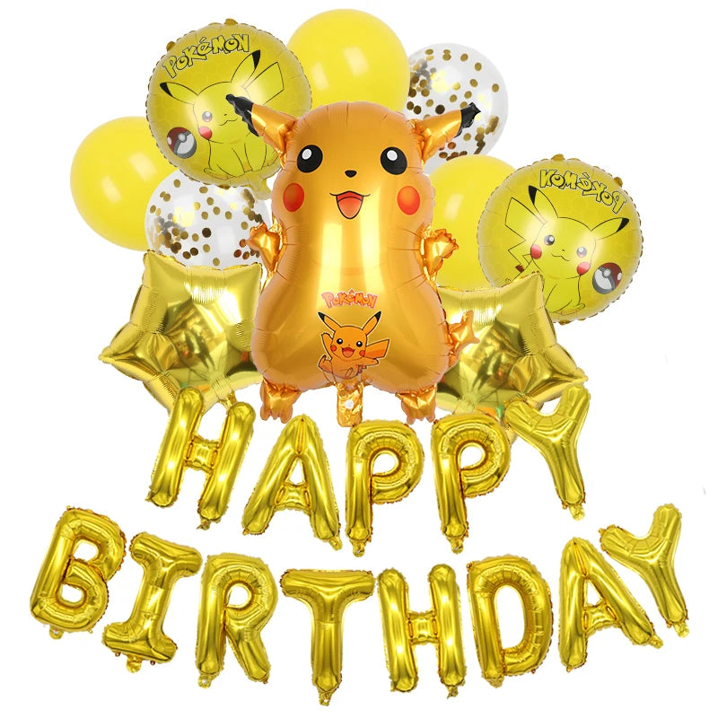 Pokémon Kit Décoration Ballon + 4 styles au choix
