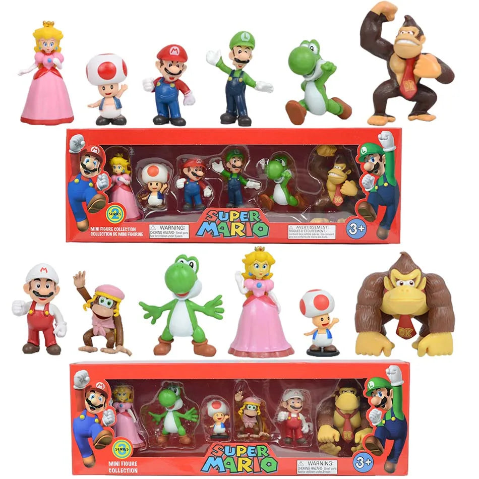 Lot de 6 Figurines Super Mario