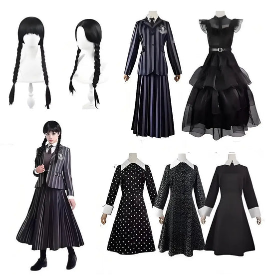 Robe Mercredi Addams Enfant et Adulte