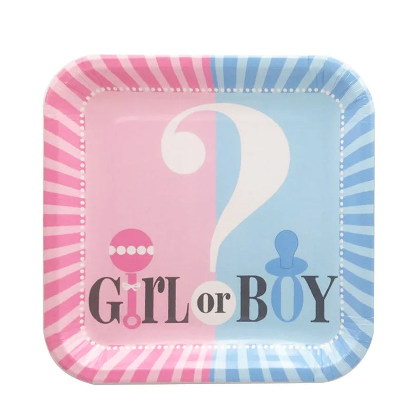 Kit vaisselle jetable – Baby Shower fille ou garçon