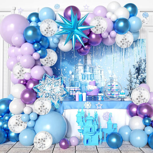 Arche de Ballons Reine des Neiges