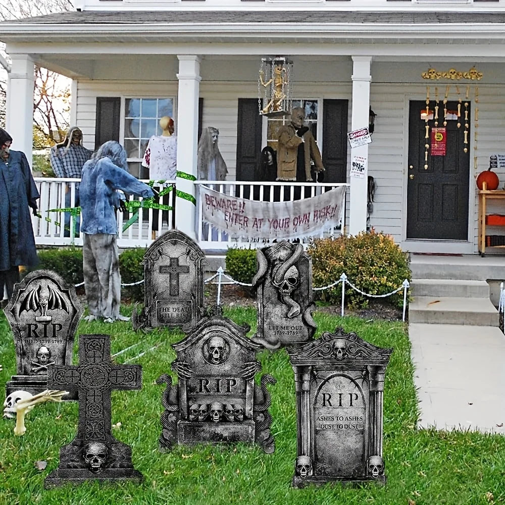 Lot de 6 Pierres Tombales d’Halloween