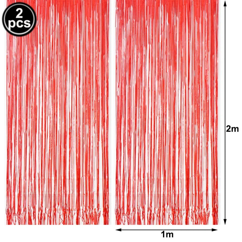 Décoration de Fête Saint-Valentin – Rideau Franges & Ballon Love