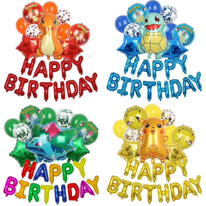 Pokémon Kit Décoration Ballon + 10 styles au choix