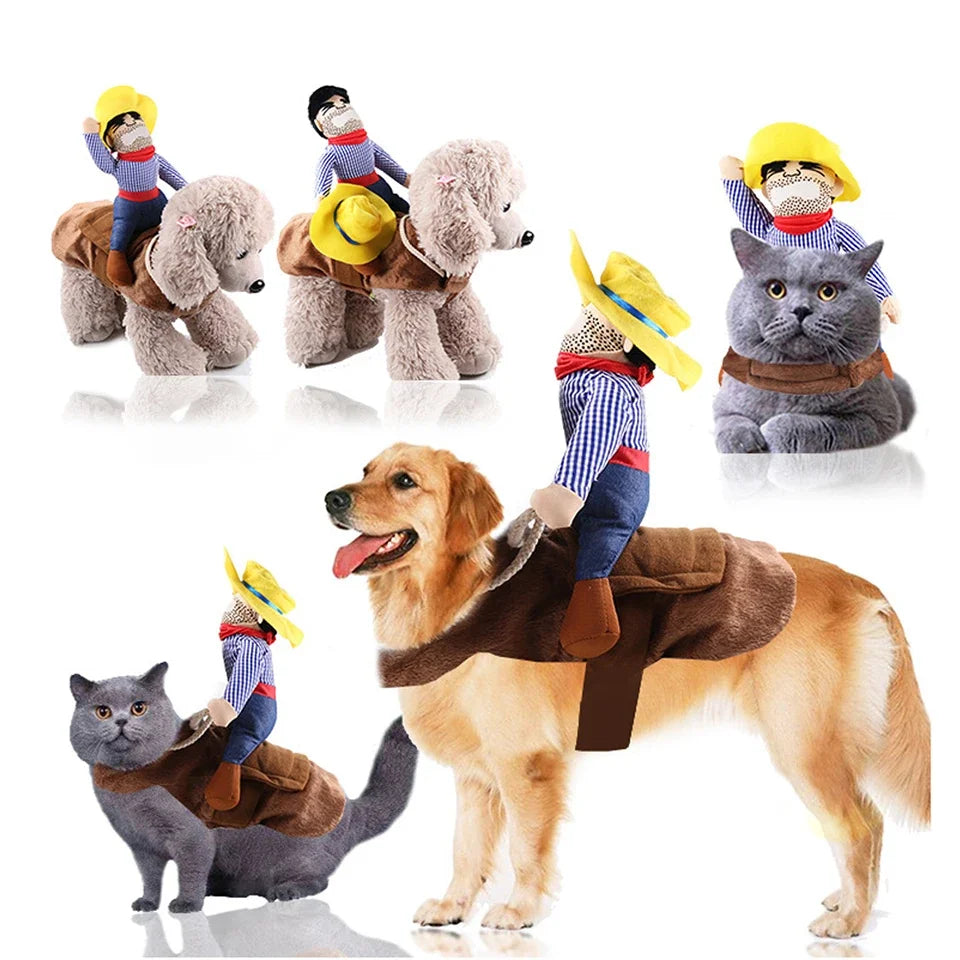 Déguisement Cowboy Halloween pour chiens et chats