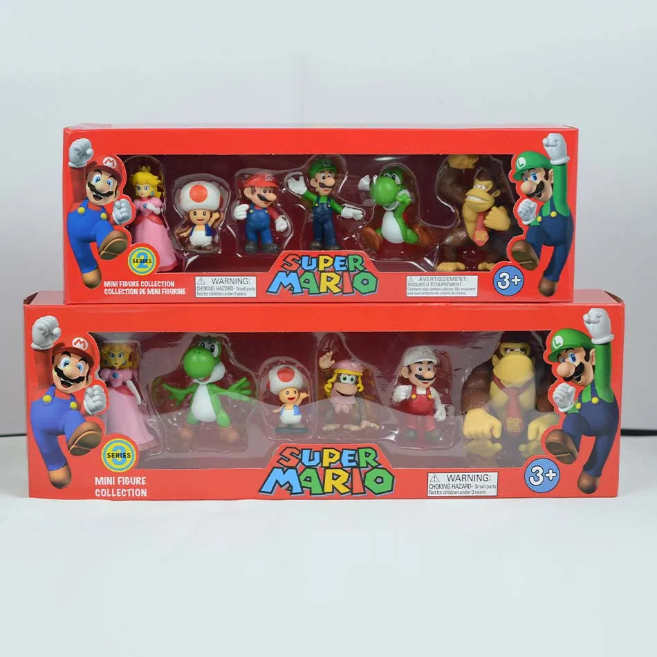Lot de 6 Figurines Super Mario
