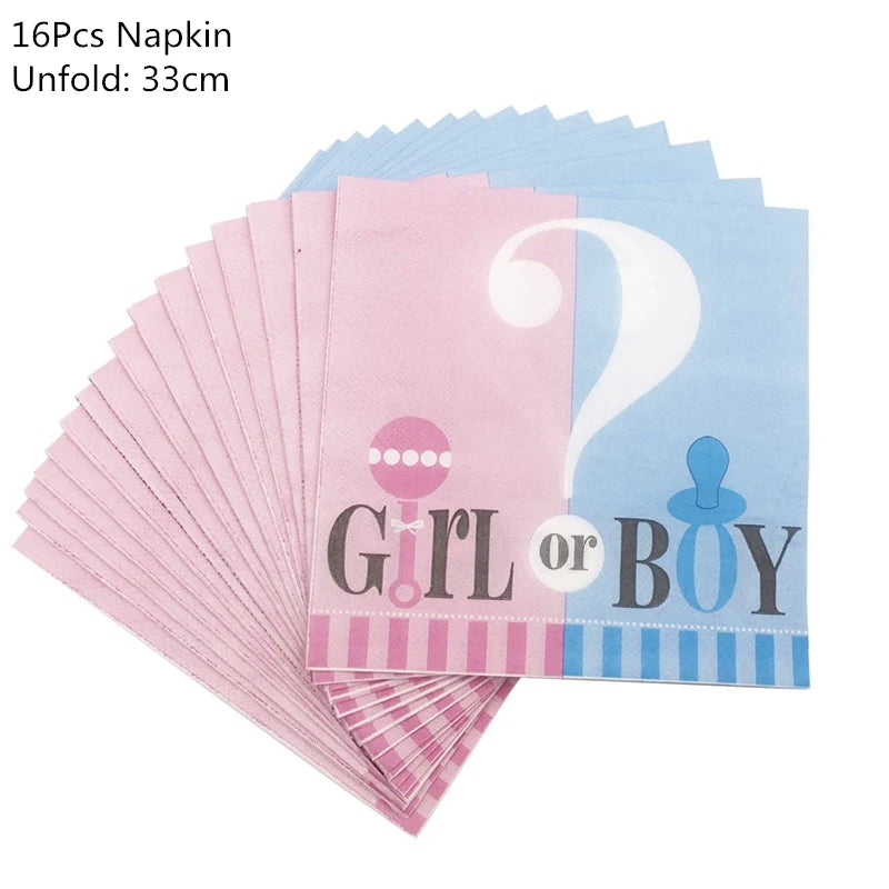 Kit vaisselle jetable – Baby Shower fille ou garçon