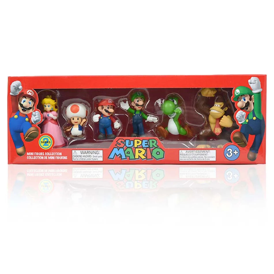 Lot de 6 Figurines Super Mario