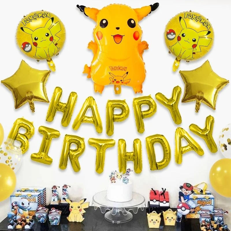 Pokémon Kit Décoration Ballon + 10 styles au choix