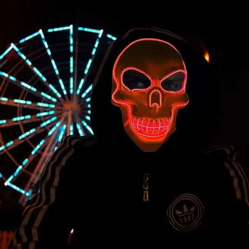 Masque Crâne Lumineux LED