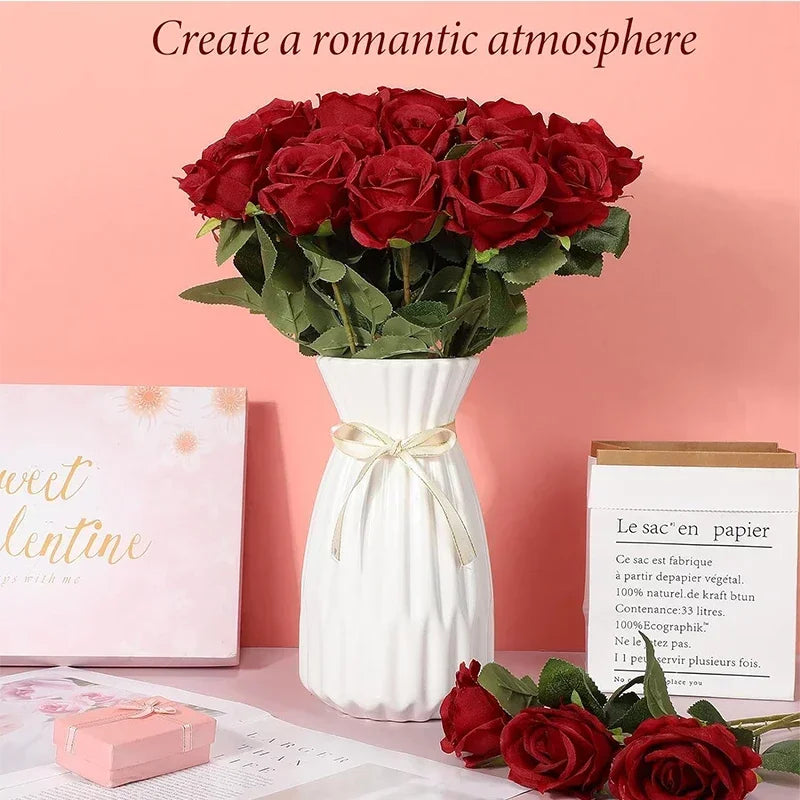 50 Roses Artificielles en Velours – Cadeau Saint-Valentin